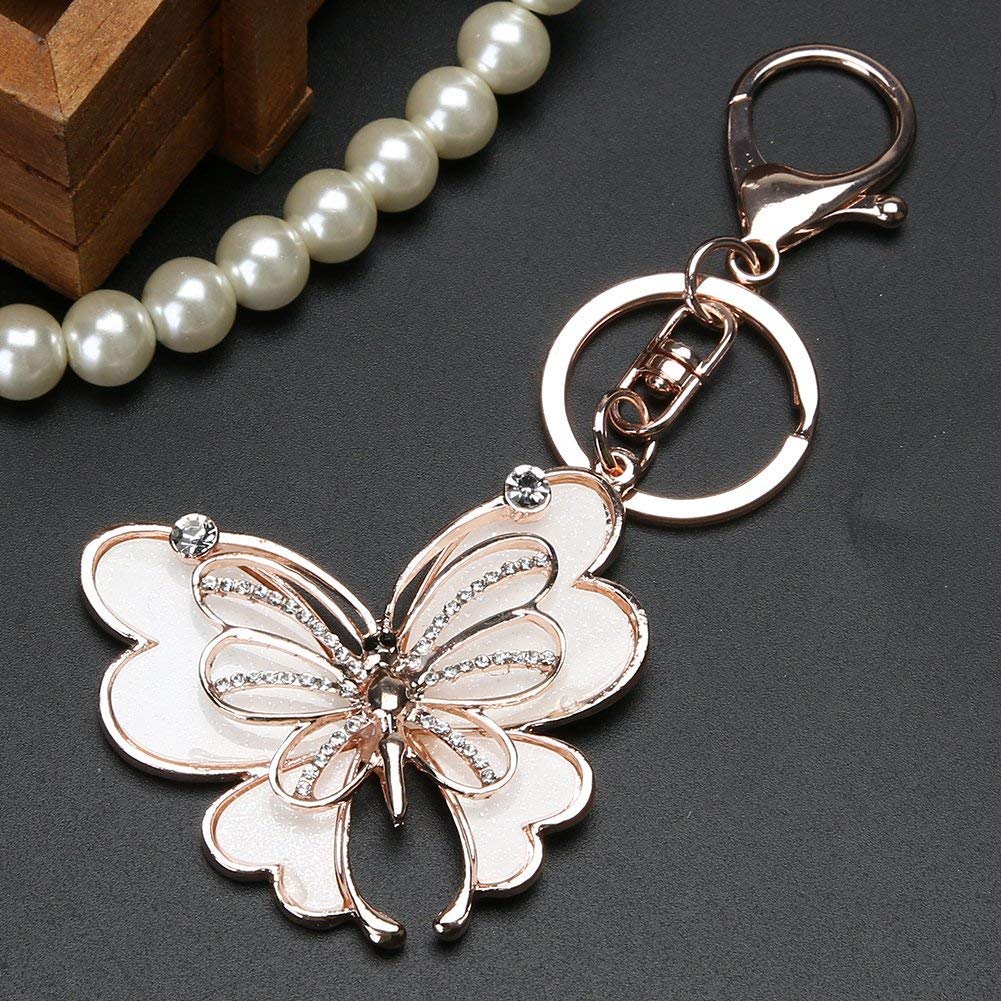 ELEPHANTBOAT Butterfly Cute Keychain for Girls and Women with Metal Charm | Ideal Gift