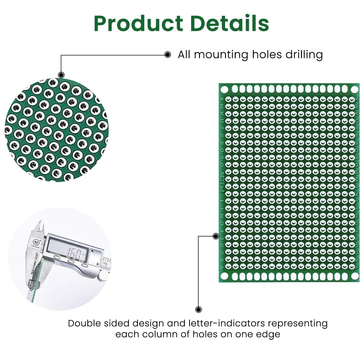 Serplex® 85Pcs Double Sided PCB Board Kit, Prototype Boards for DIY Soldering and Electronic Project Circuit Boards Compatible with Kits, 40PCS 40 Pin 2.54mm Male and Female Header Connector