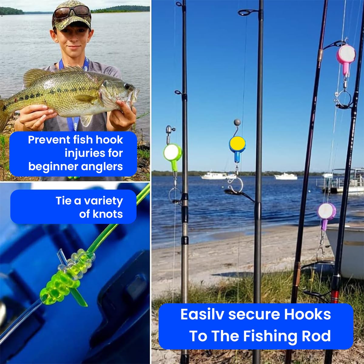 Proberos Fishing Knot Tying Tool for Easy Line Knots with Metal and Plastic Build | Compact Design for Beginner Anglers