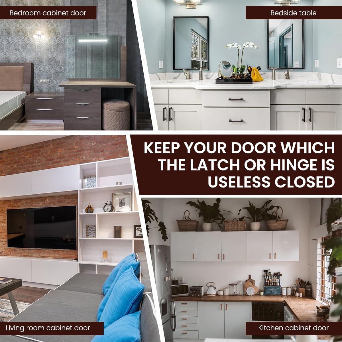 Serplex Magnetic Door Catches for Cabinets and Closets 36PCS featuring Screw Fixed Installation | Strong Latches for Furniture Doors