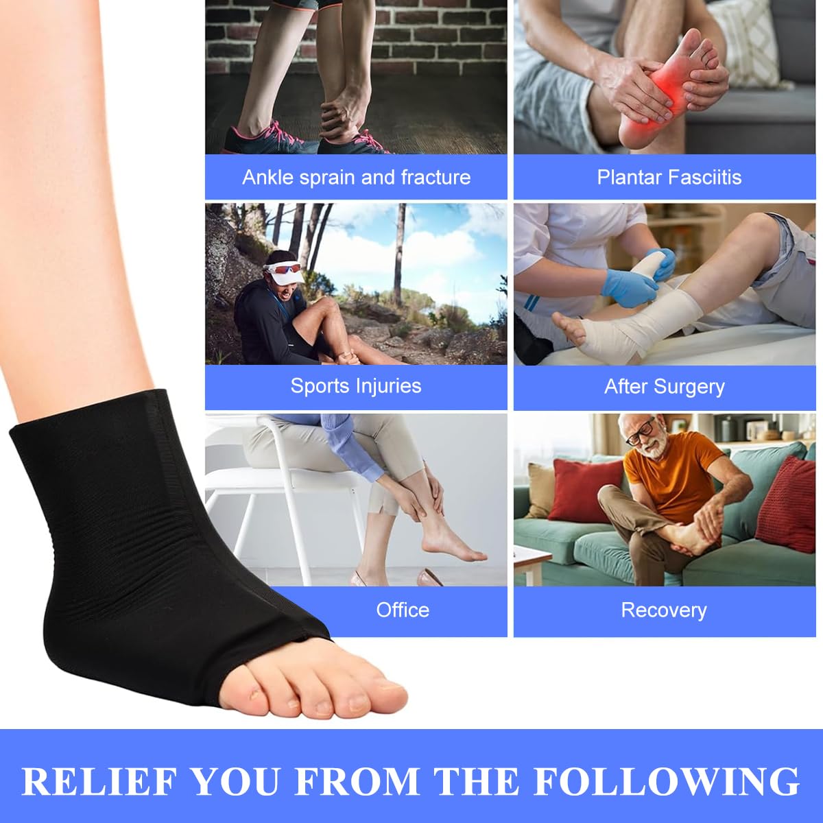 HANNEA Foot Gel Pack for Hot and Cold Therapy with Soft Solid Gel Wrap | Pain Relief and Foot Care