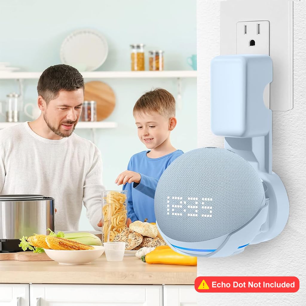 ZORBES Echo Dot Wall Mount Stand for 4th and 5th Gen with Cable Management Groove | Robust Plastic Holder