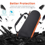 Verilux® Portable Carrying Hard Case Cover for JBL Flip 6, Carry Bag for JBL Flip 6 Anti-Scratch Carry Bag for JBL Flip 6 Bluetooth Speaker Portable Carabiner Hard Shell Case with Adjustable Strap & Carabiner