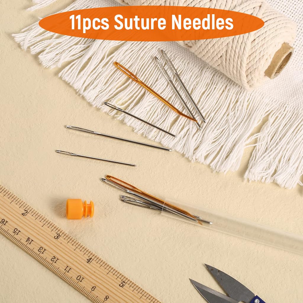 HASTHIP Sewing Needle Kit for DIY and Upholstery with 11 Pieces and Bent Tip Design | Stainless Steel