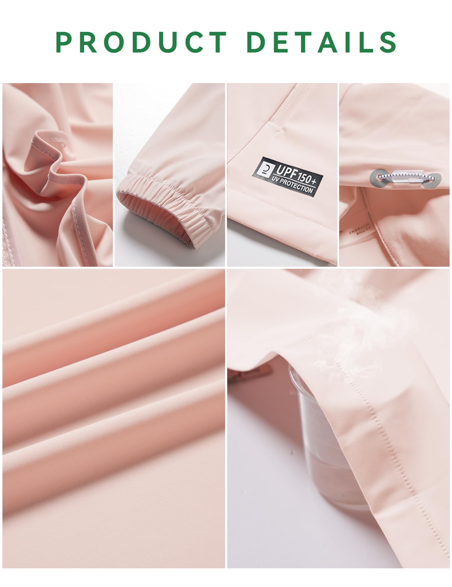 Venzina Sun Jacket for Women with UPF 150+ Protection and Removable Hat | Quick Dry Pink XL