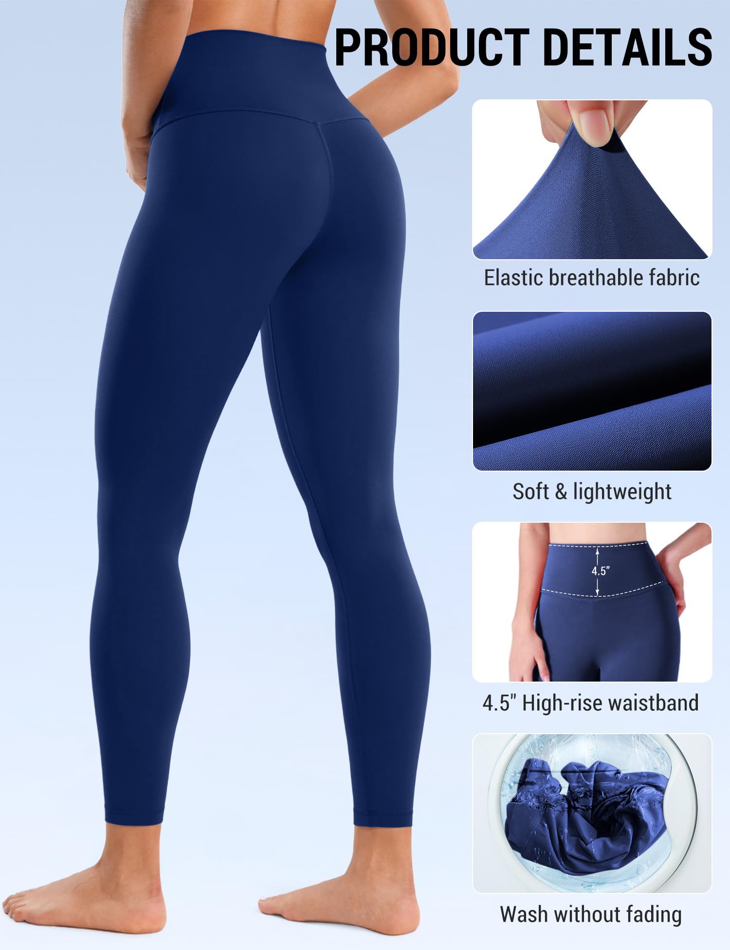 Venzina Yoga Pants for Women with High Waist Tummy Control and 4 Way Stretch | Squat Proof
