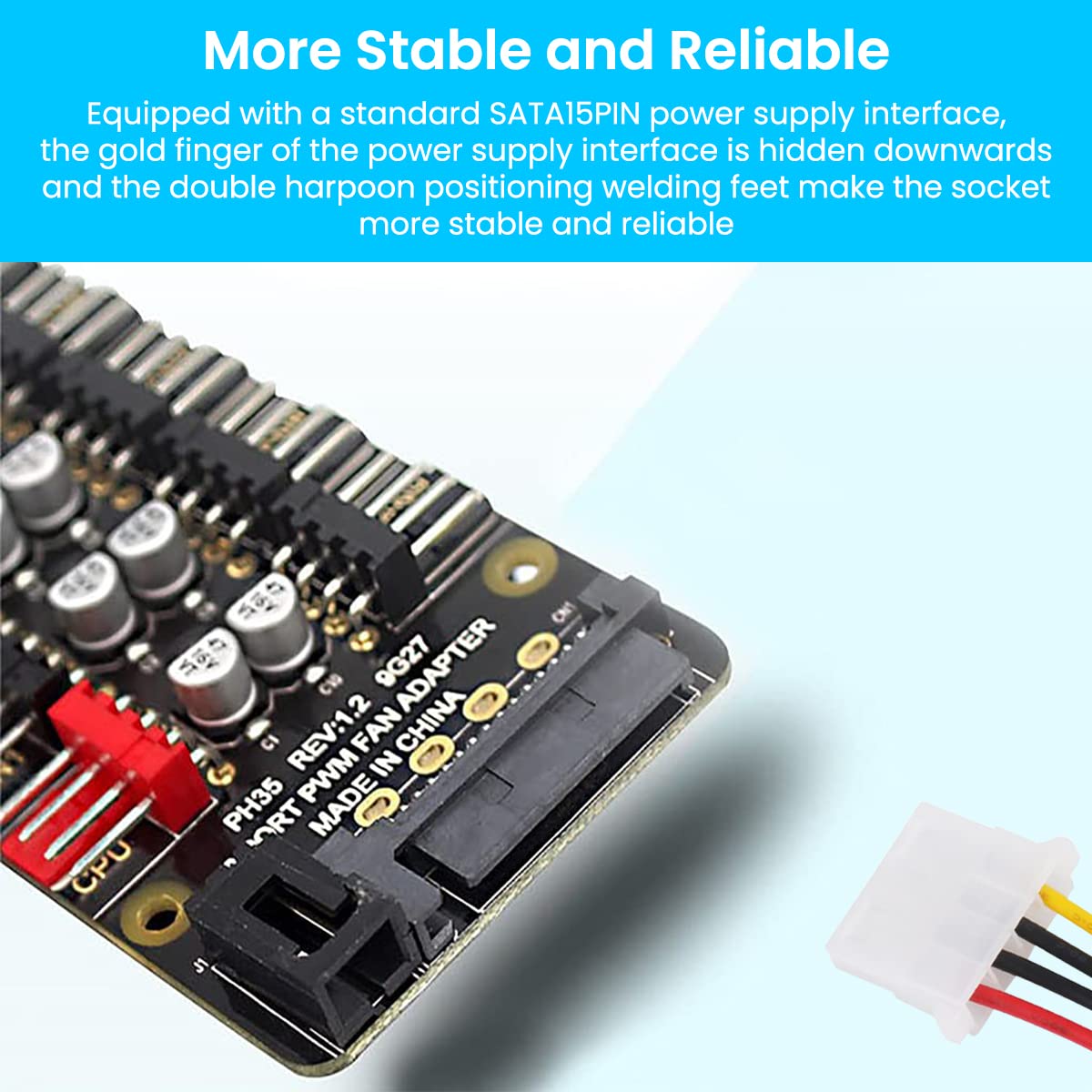 Verilux® PC PWM Fan Hub CPU Cooling HUB 10 Port 12V 4 Pin Fan PWM Hub Molex Controller Fan Hub Splitter, 4-Pin PWM Fan Power Supply Extension Cable for ATX Computer Case 4-Pin and 3-Pin Cooling Fans