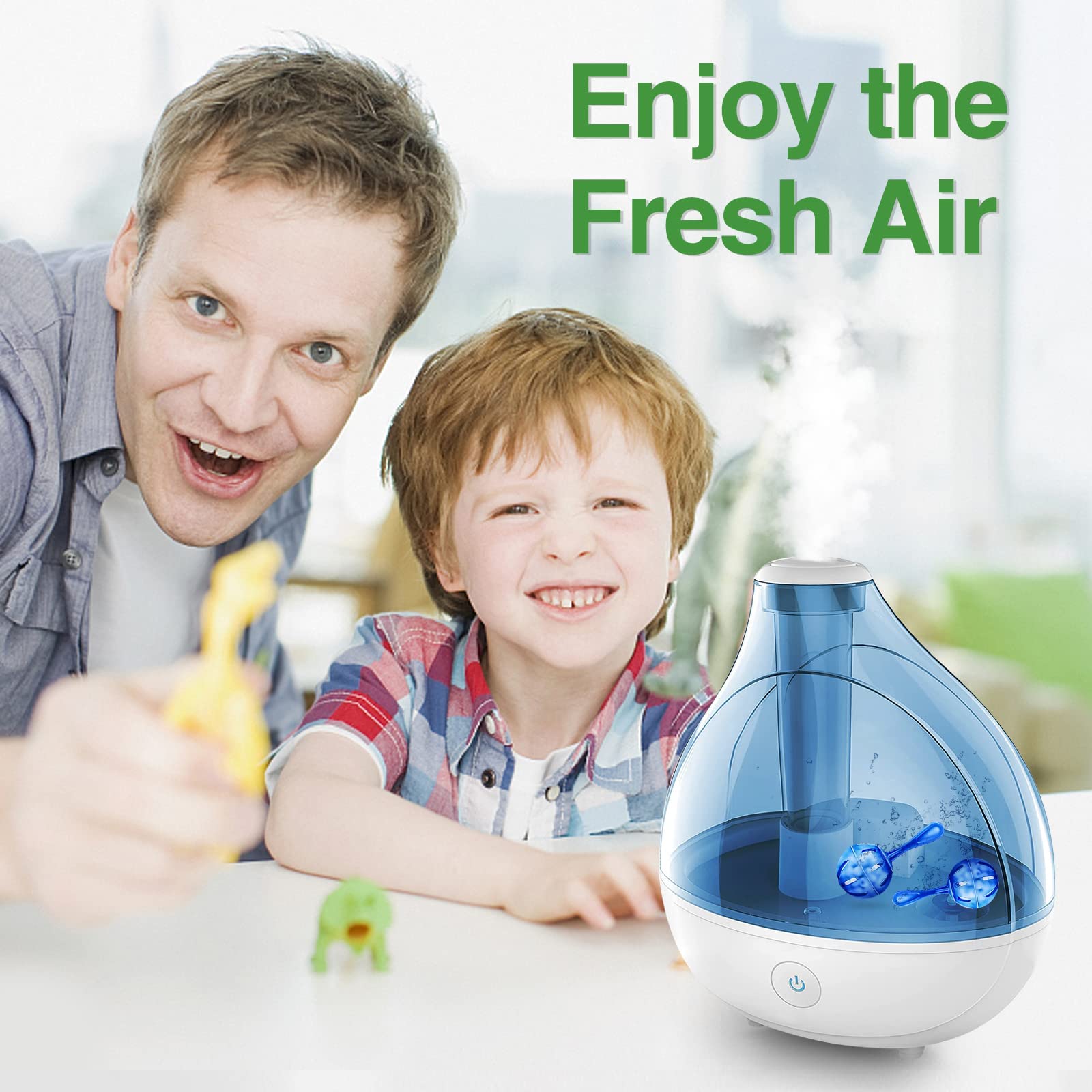 ZIBUYU Humidifier Tank Cleaner for Mist Humidifiers and Fish Tanks with Ion Beads | 10pcs 6×3cm Water Purifying Balls