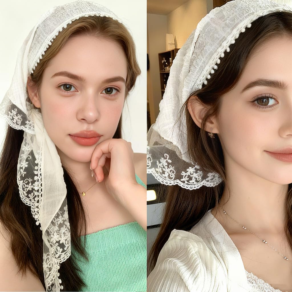 Zibuyu Hair Scarf Headband for Women featuring Lace Bandana Style and Elegant Design