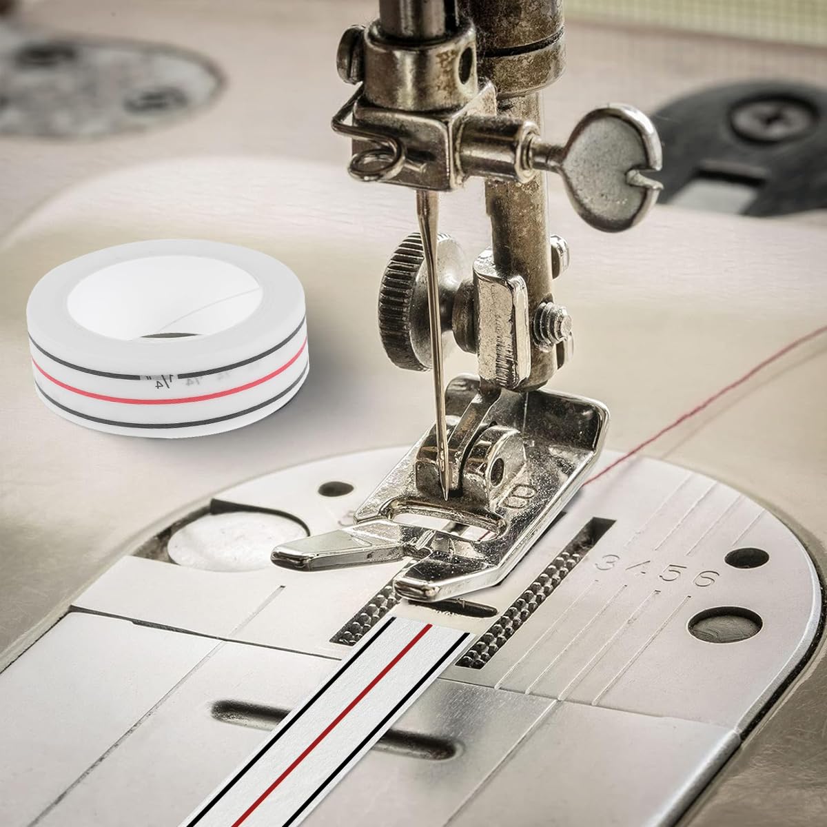 HASTHIP Diagonal Seam Tape for Sewing with 1/4 Inch Guide Line 10 Yard Roll | Easy Removal