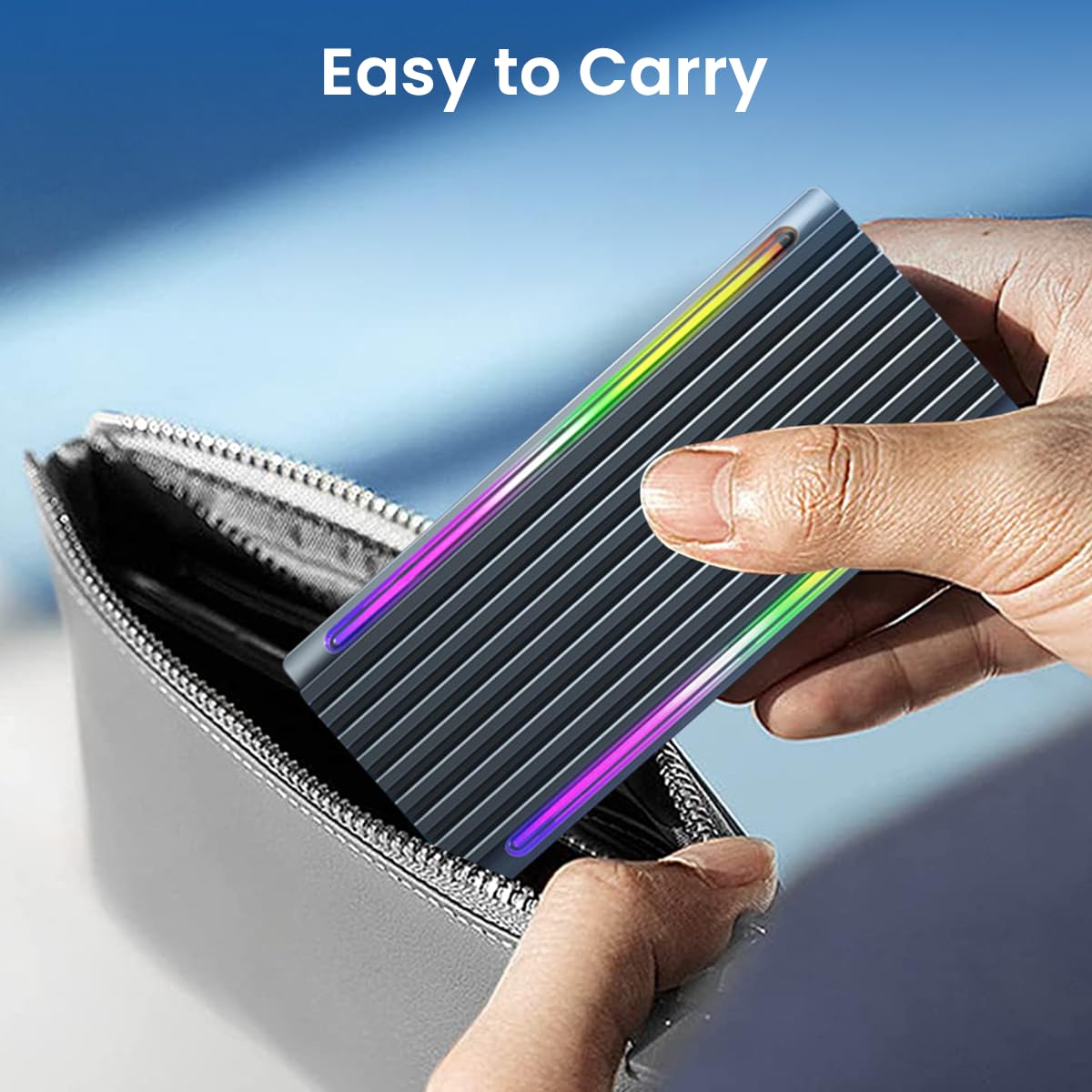 Verilux M.2 NVMe SSD Enclosure for 10Gbps Transfer with Aluminum Cooling Case | USB 3.2 Type C Adapter