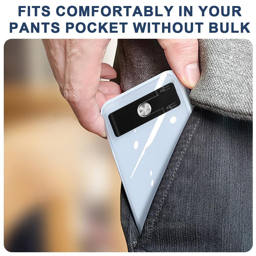 ZORBES Self-Adhesive Phone Stand for Hands-Free Viewing with 360 Degree Swivel | Ultra Slim Metal Folding Support