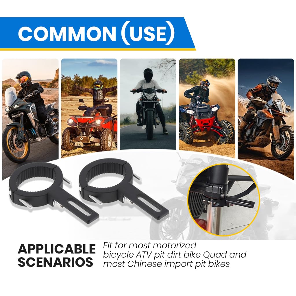 STHIRA Fog Light Clamp for Motorcycle with 360° Adjustable Mount in Sturdy Aluminum | 2pcs Universal Fit Spotlight Brackets