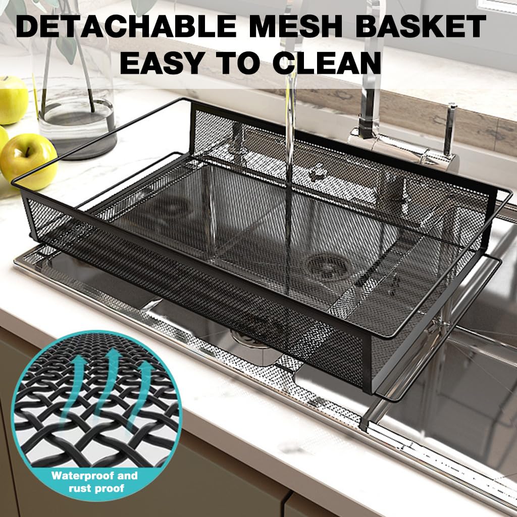 HASTHIP Multipurpose Kitchen Storage Rack for Home Organization with Adjustable Shelves 44x27x63cm featuring Smooth Caster Wheels