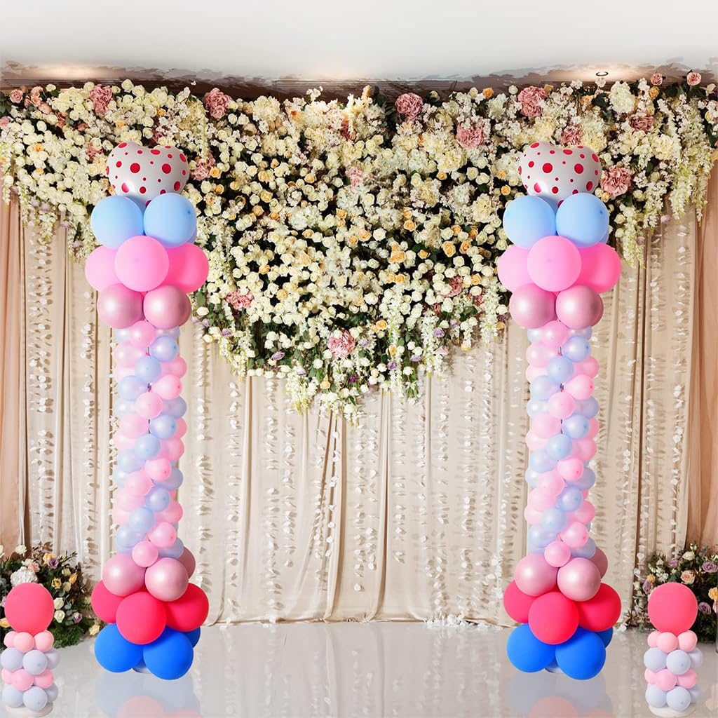 HASTHIP Balloon Column Stand Kit for Party Decorations featuring 6.5 ft Retractable Metal Pole