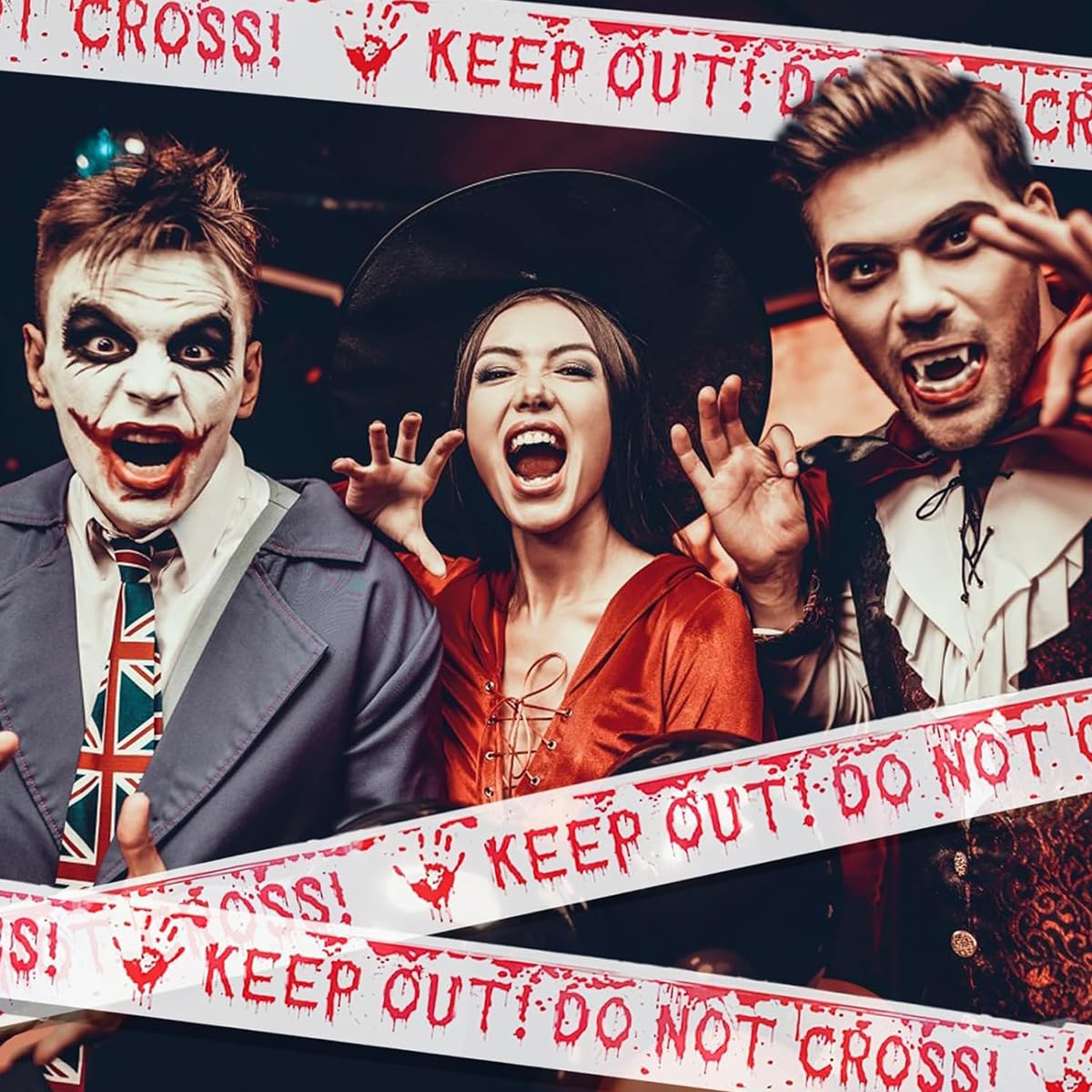 PATPAT Halloween Caution Tape for Party Decor featuring 4.8cm x 25m Roll | Indoor Outdoor Use