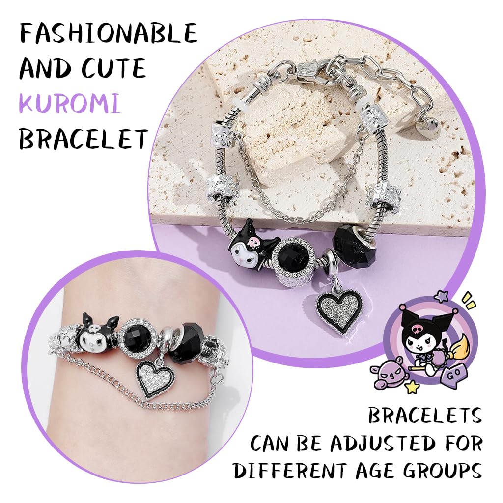 PATPAT Bracelet for Women featuring Kuromi Sanrio Design with Adjustable Chain | Cute Gift for Girls