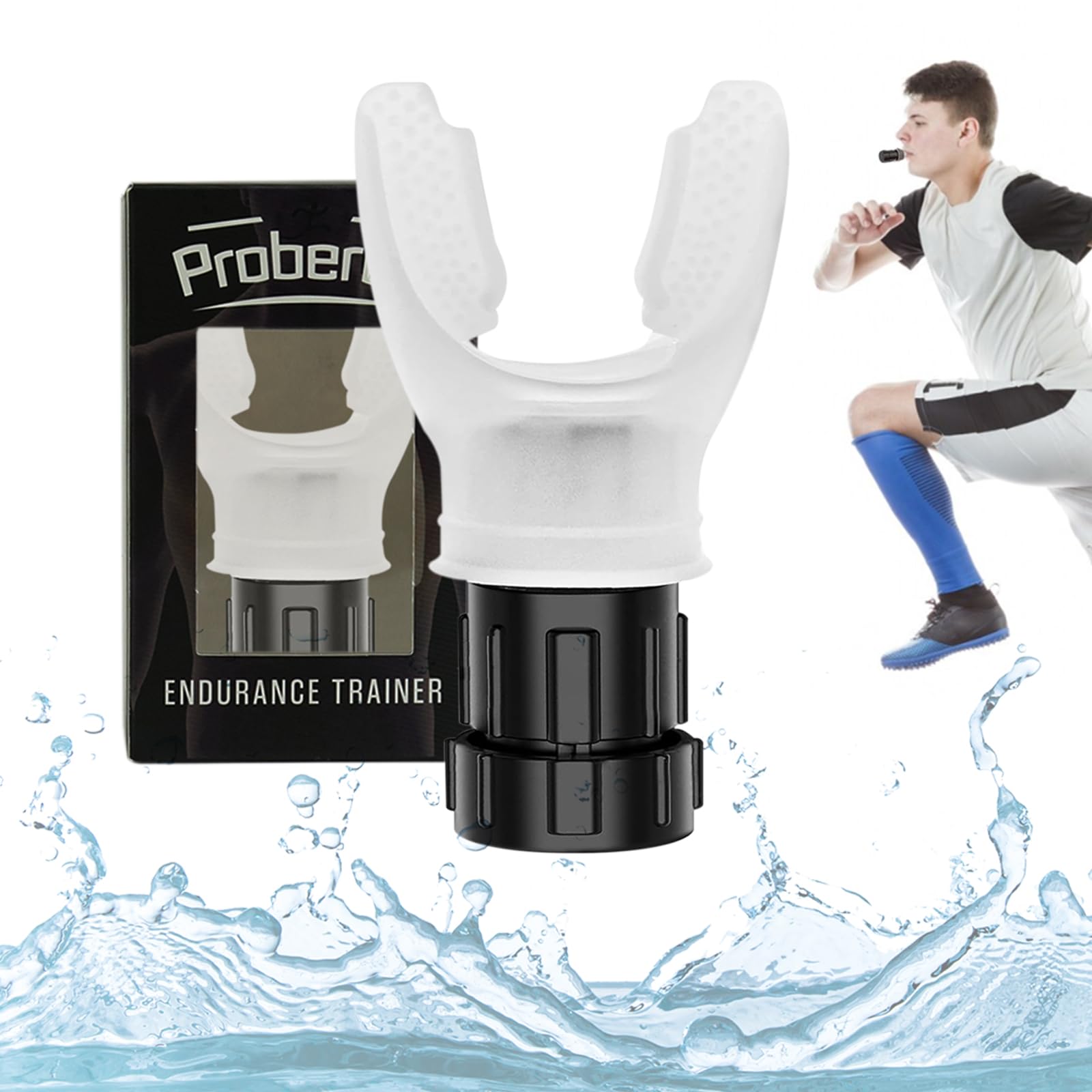 Proberos® Respiratory Trainer Inhale/Exhale Respiratory Trainer for Running Fitness Trainer Adjustable Resistance Breathing Trainer Improve Respiratory Muscle Endurance