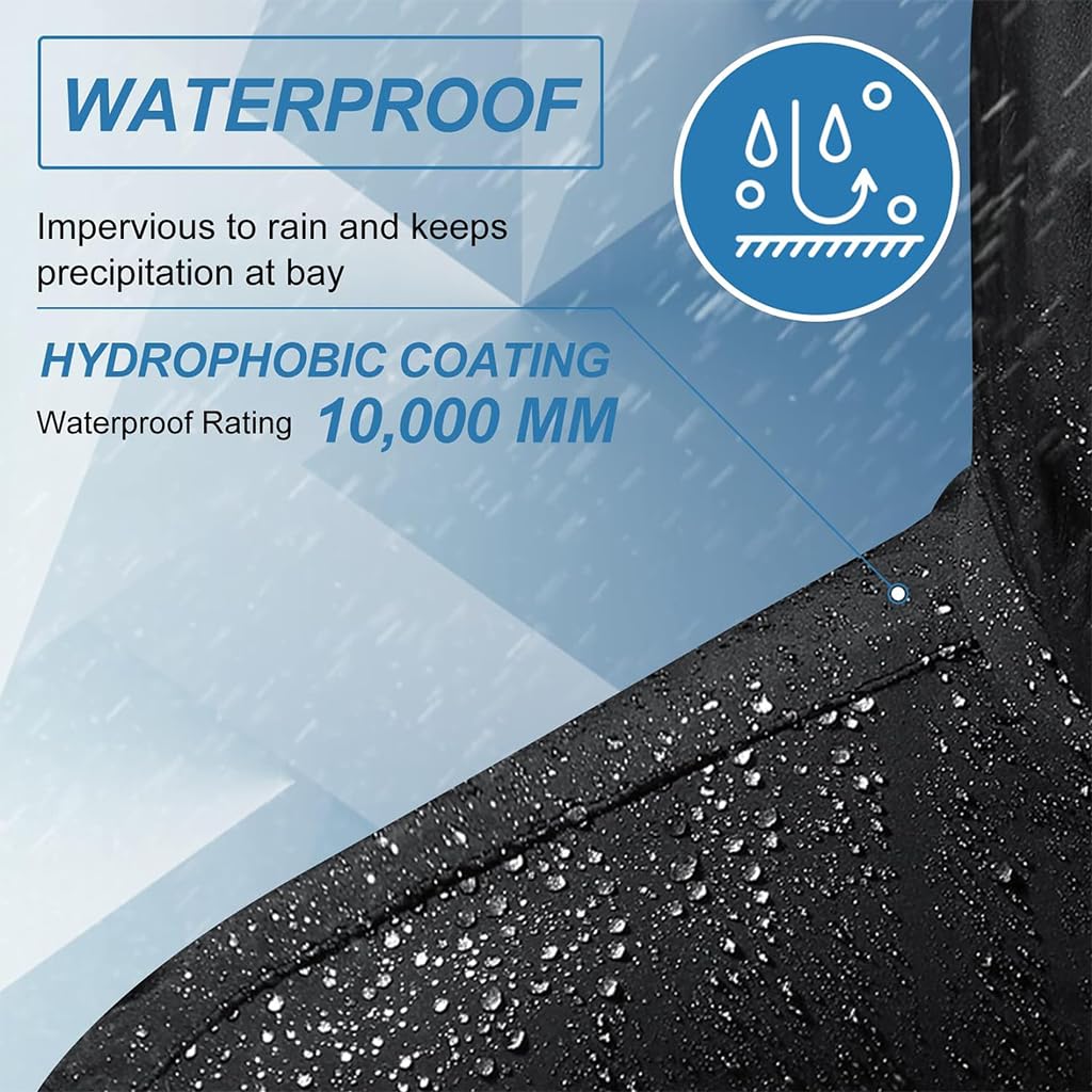 Proberos Outdoor Jacket for Men with Drawstring Hood and Pockets | Lightweight Windproof Polyester Coat Size L