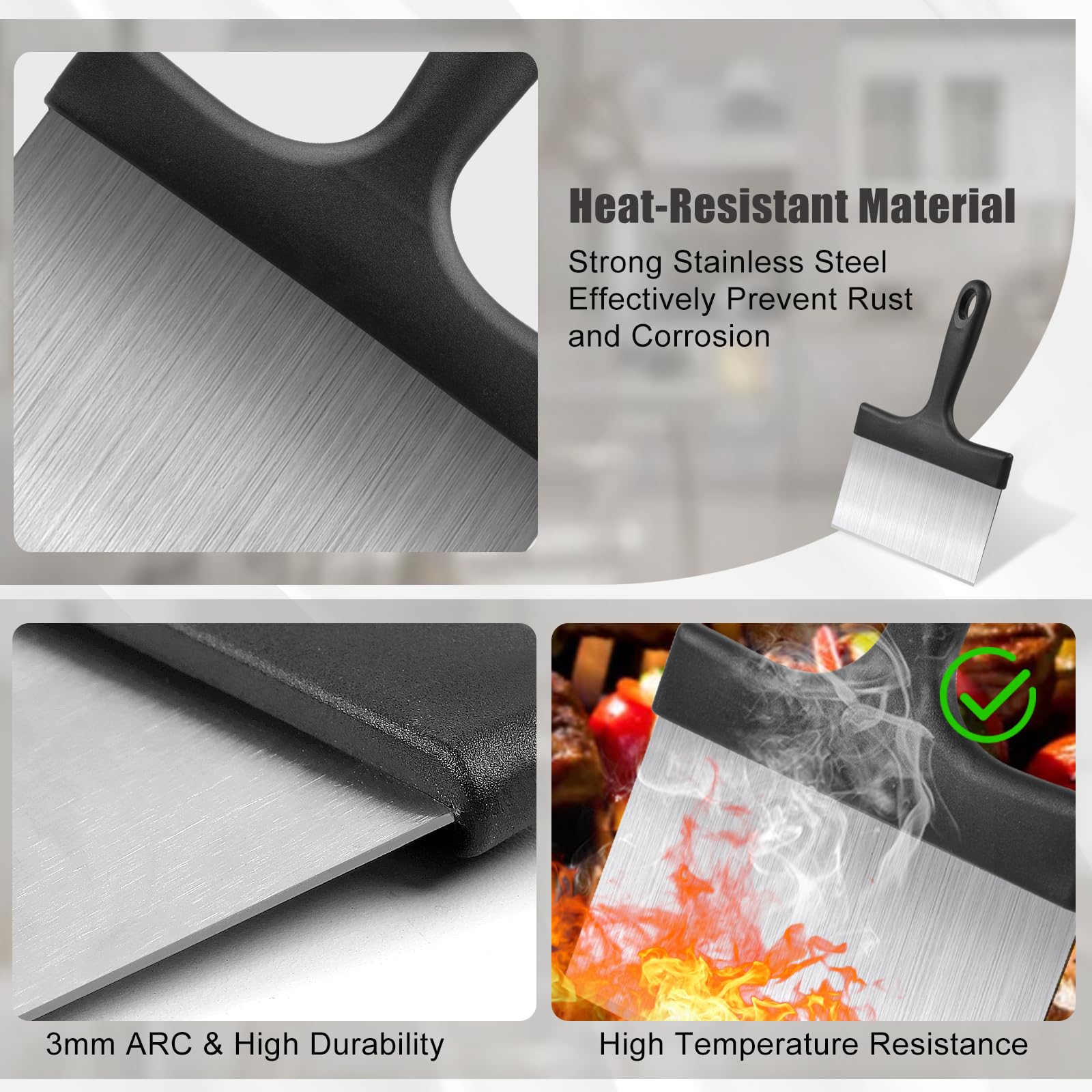 Supvox Putty Scraper for Paint and Caulk Removal with 6.3 in Stainless Steel Blade | Comfort PP Grip Handle