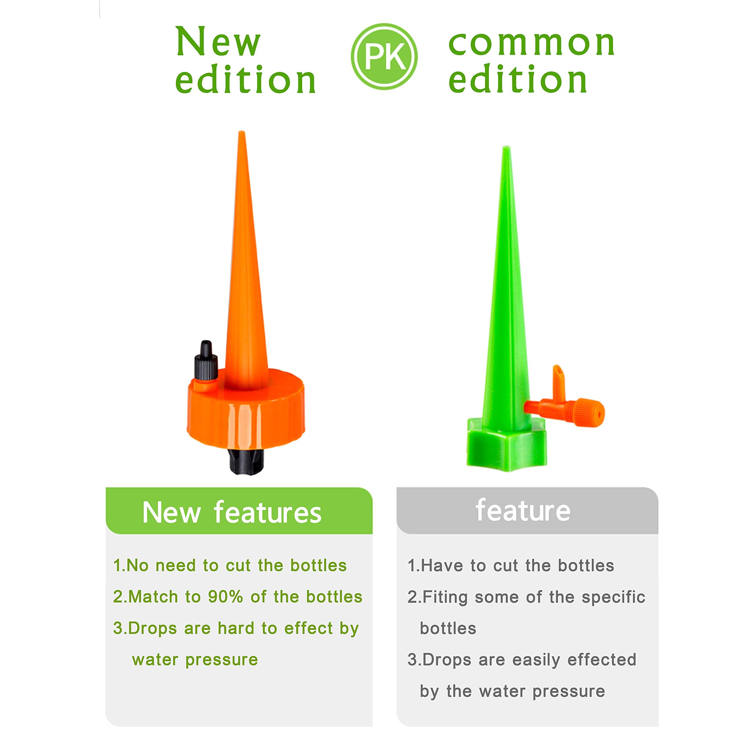 HASTHIP Drip Irrigation Kit for Home and Garden with Adjustable Valve 24 Pcs | Self Watering Spikes