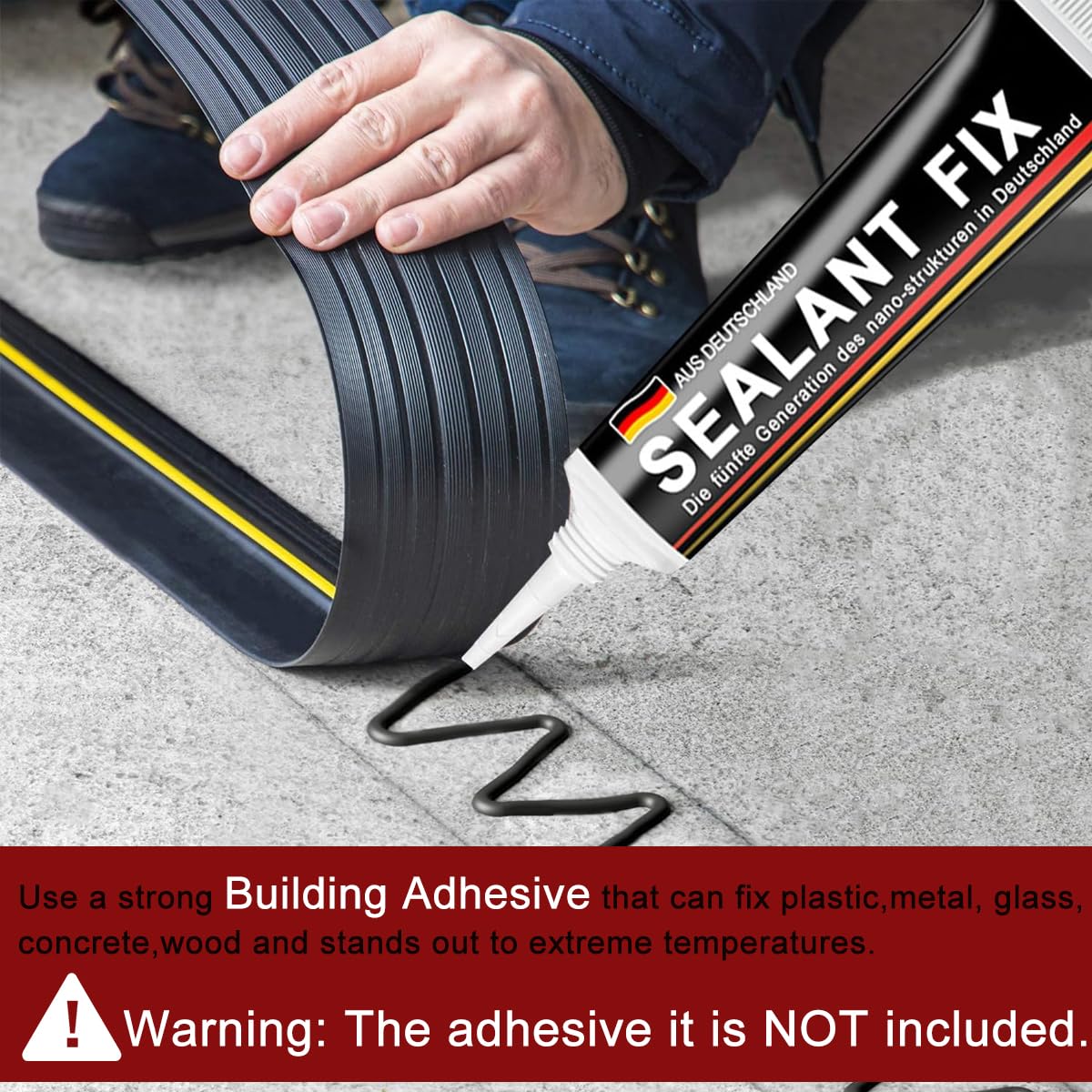 Serplex Door Bottom Sealing Strip for Draft and Noise Prevention with 9.84 ft Rubber | Customizable 88 cm Width and 12.5 mm Thickness