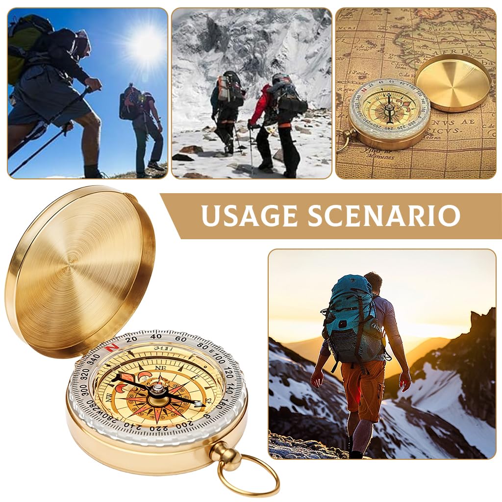 Proberos Pocket Compass for Camping and Hiking featuring Glow in the Dark 2.36 in | 3PCS