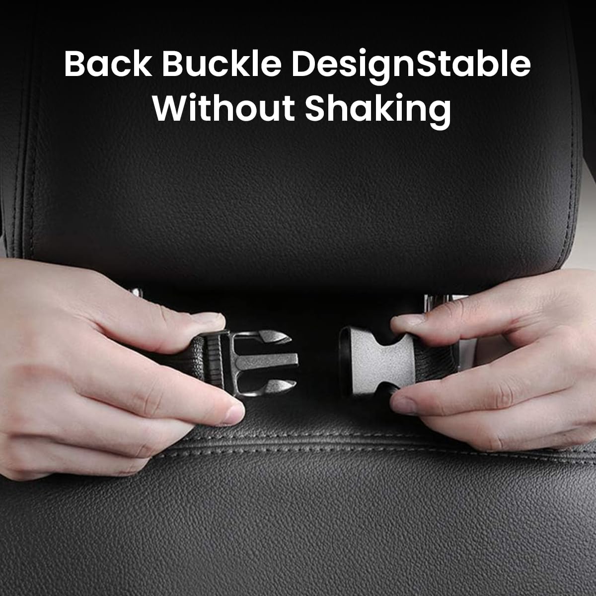 PU Leather Car Tissue Box for Sun Visor and Headrest featuring Adjustable Strap | Universal Fit