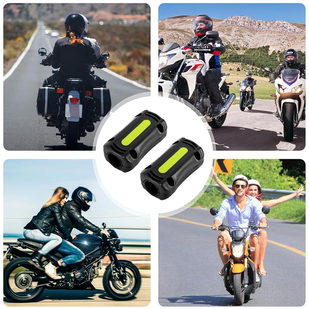 STHIRA Universal Motorcycle Bumper Protection Block with Reflective Tape for Safer Rides