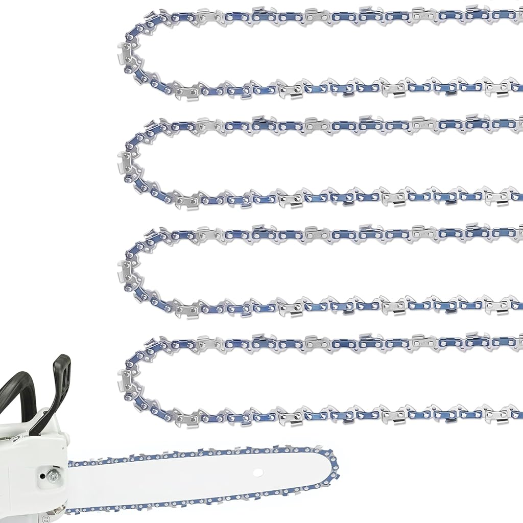 HASTHIP® 4Pcs Chainsaw Chains 6'' Replacement Chainsaw Chains Universal 1/4'' Pitch Chain Rugged Steel Chainsaw Chains for Pruning & Limbing