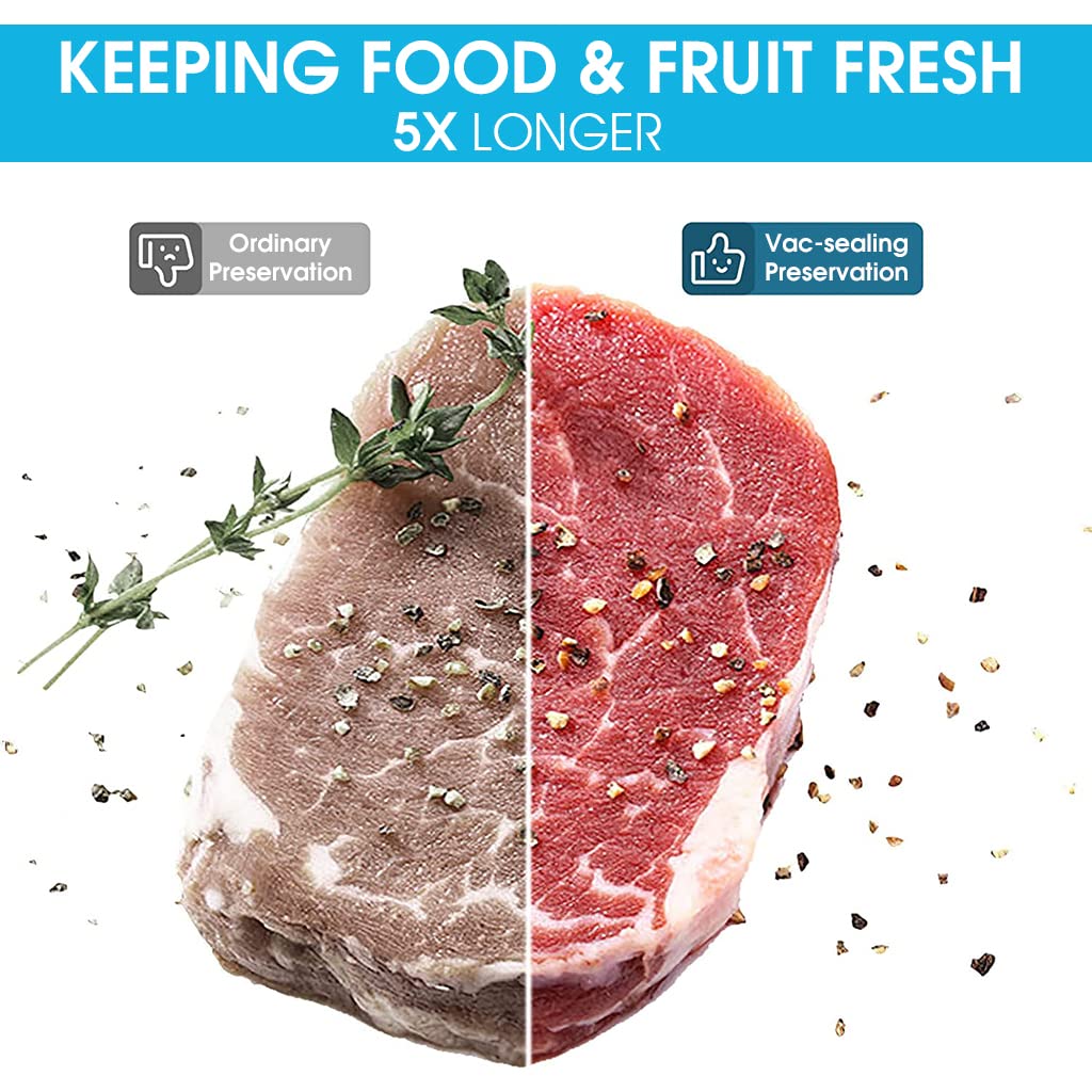 HASTHIP Vacuum Sealer Set for Food Storage with 5W Pump and 5 Reusable Bags | USB Rechargeable