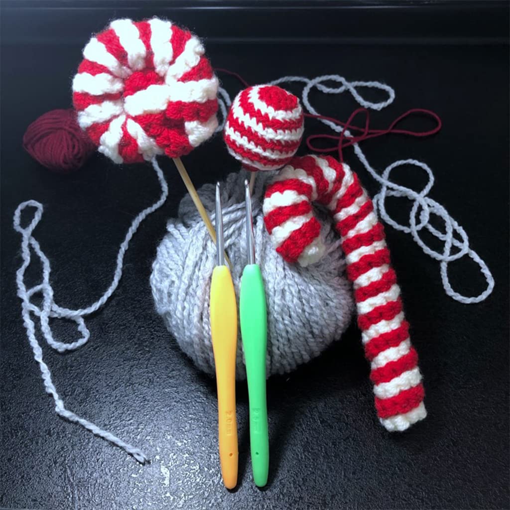 SNOWIE SOFT Aluminium Soft Grip Rubber Handle Needles with 10 Knitting Crochet Locking and Stitch Markers Craft and Yarn Sewing Tools (2.5mm/3mm/3.5mm/4mm/4.5mm/5mm /5.5mm/6mm) in 8 Pcs