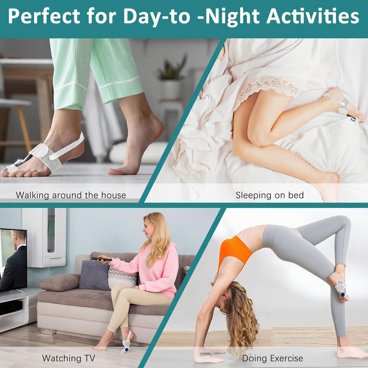 HANNEA Bunion Corrector for Women and Men featuring Adjustable Knob Traction with Silicone Pad | Comfortable Orthopedic Toe Straightener