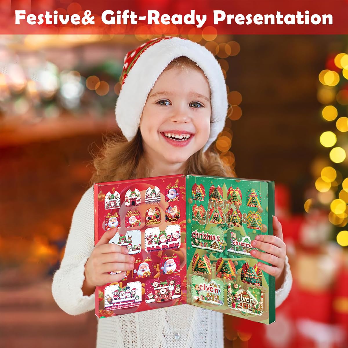 SANNIDHI Christmas Advent Calendar 2025 with 24 Compartments for Girls | Jewelry and Hair Accessories Countdown Gift