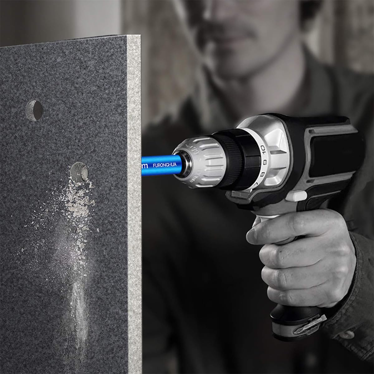 Serplex Dry Diamond Core Drill Bits Set for Tile and Porcelain featuring 6 pcs 3/16–1/2 in sizes | vacuum brazed round shank design