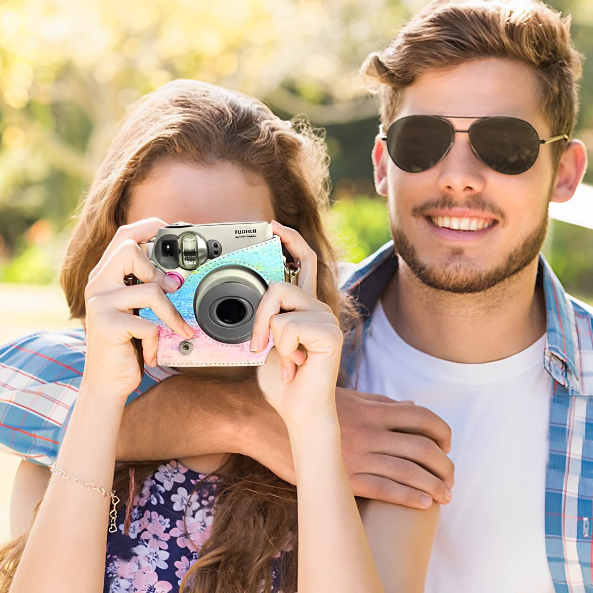 Zeitel Mini 11 Camera Case for Fujifilm Instant Film with Detachable Top Cover | PU Leather Bag with Adjustable Shoulder Strap