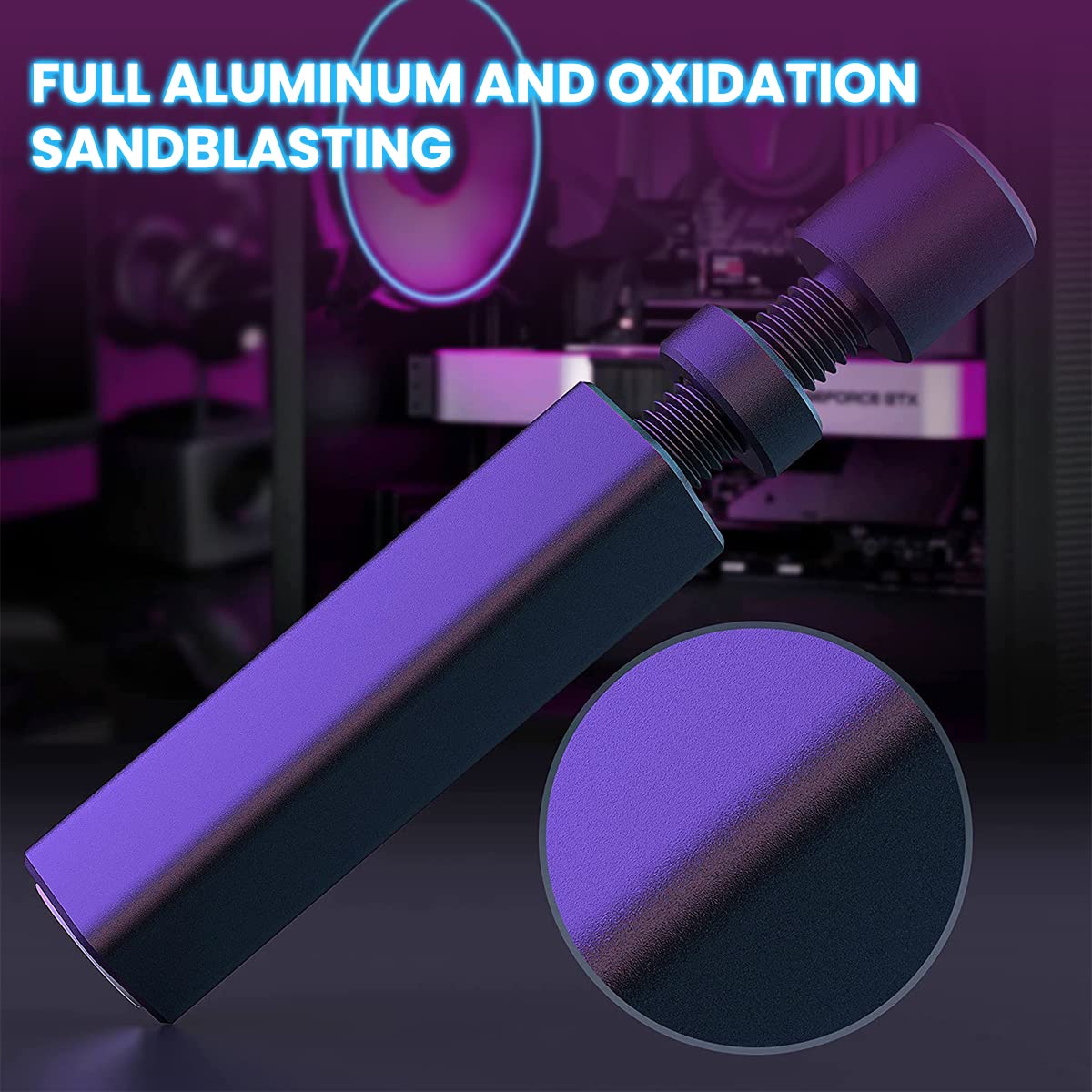 ZORBES Graphics Card Bracket for GPU Support with Adjustable 2.7–5 cm Screw Design | Aluminum Alloy Stand