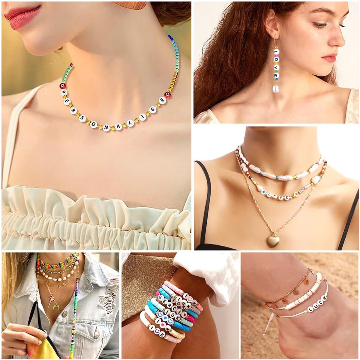 SANNIDHI Bracelet Making Set for Girls with 4200 pcs Letter Beads and Heart Designs | DIY Jewellery Crafts