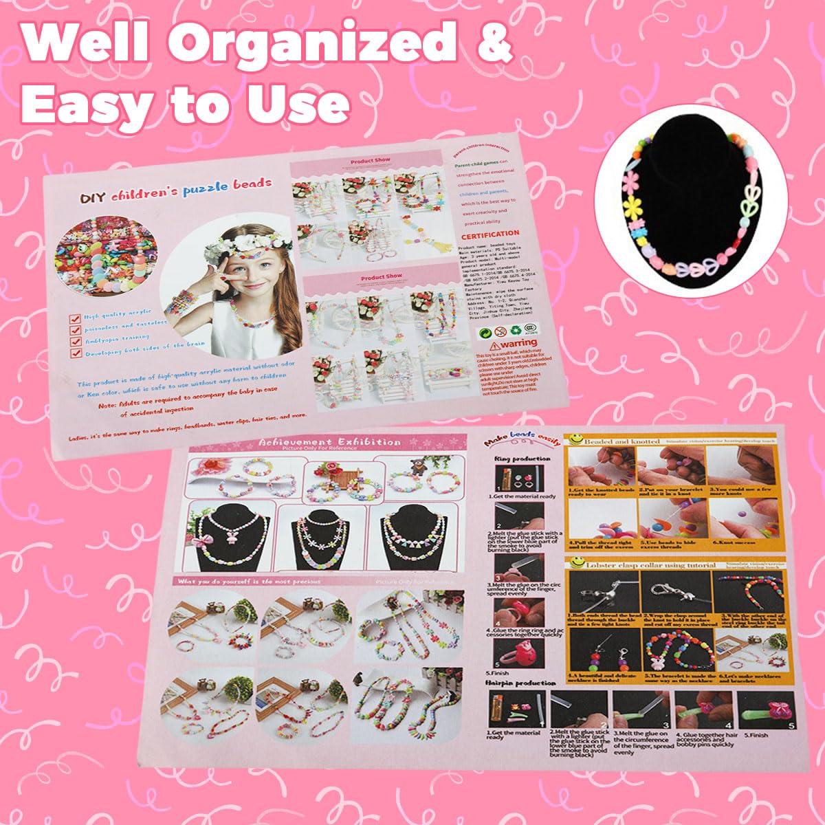 SANNIDHI Bracelet Making Set for Kids with 24 Grid Beads Organizer and Letter Charms | Fun DIY Jewelry Gift for Girls 7 14 Years