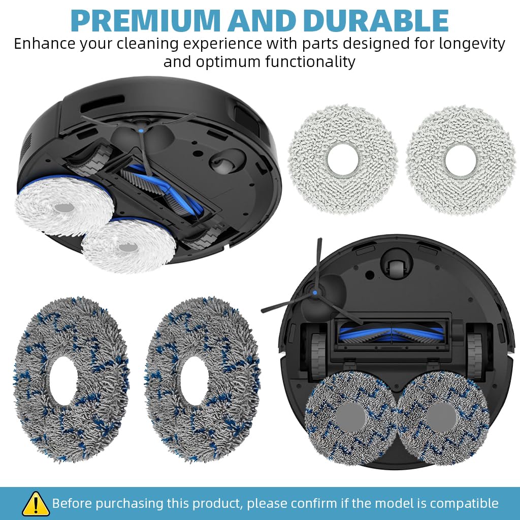 HASTHIP Replacement Accessories for Ecovacs Deebot N30 Pro Omni with 22 pcs Set | Includes Side Brushes Dust Bags Filters and Mop Cloths