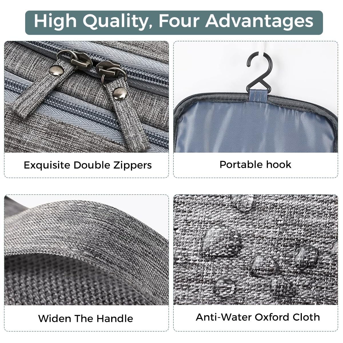 ZIBUYU Toiletry Bag for Travel featuring Double Layer 24x21x13cm Design | Waterproof Nylon