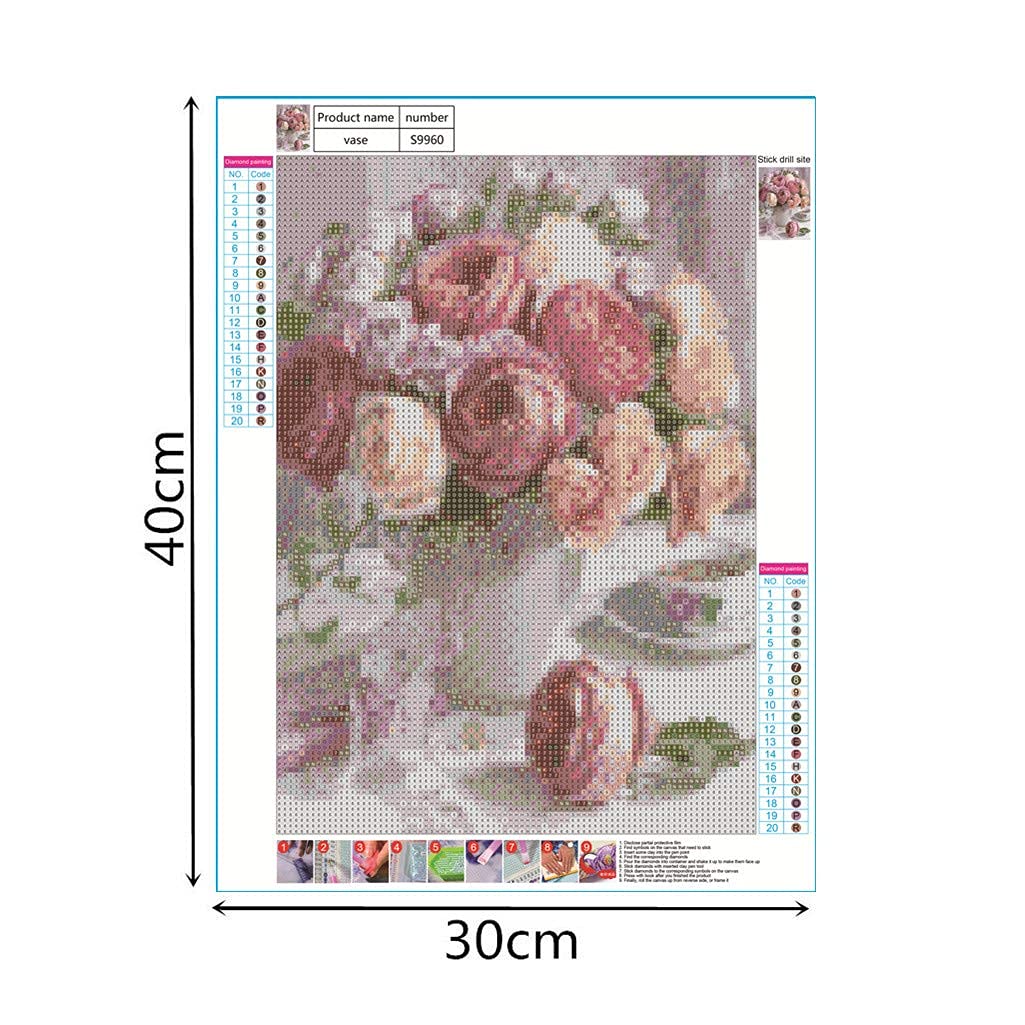 HASTHIP Diamond Painting Kit for Home Wall Decoration with 30x40 cm Canvas | Metal Frame