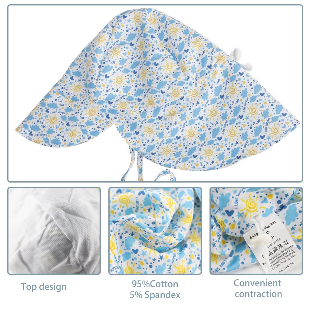SNOWIE SOFT Baby Sun Hat with UPF 50+ Neck Flap and Adjustable Chin Strap | 6–36 Months