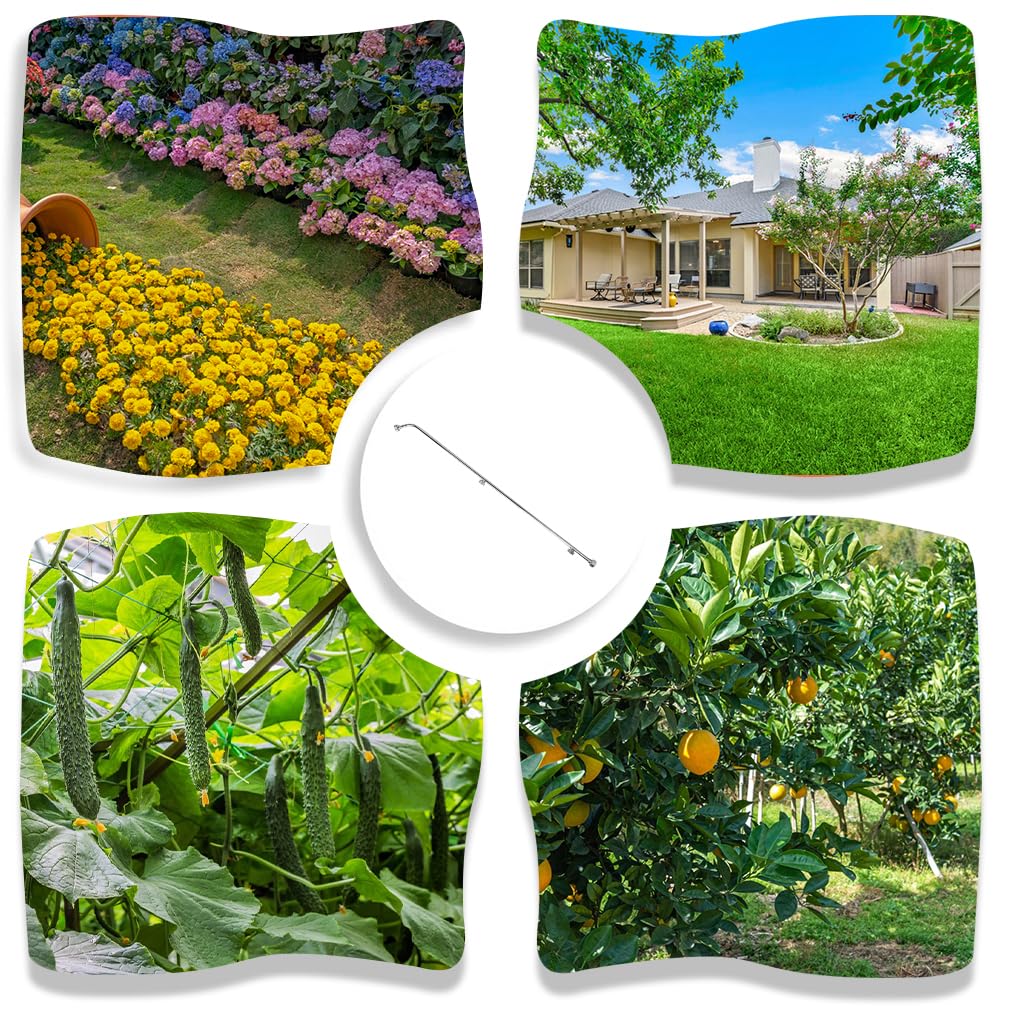 HASTHIP Water Sprayer for Garden and Lawn with 60cm Long Rod Triple Nozzle | Pressurized Irrigation Wand