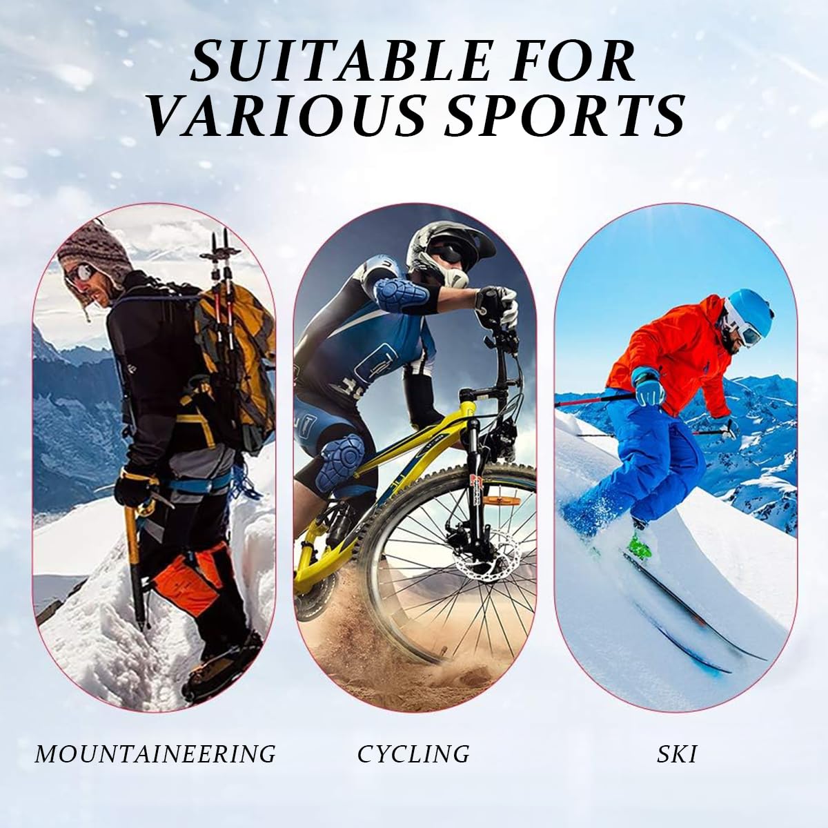 Proberos Silicone Winter Gloves for Outdoor Sports with Touchscreen Fingertips and Anti Slip Palm | 23cm Fit for Men Women