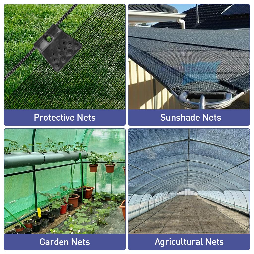 Optifit Sun Shade Net Clips for Garden Netting with Snap Closure | 30 Pcs Durable Plastic