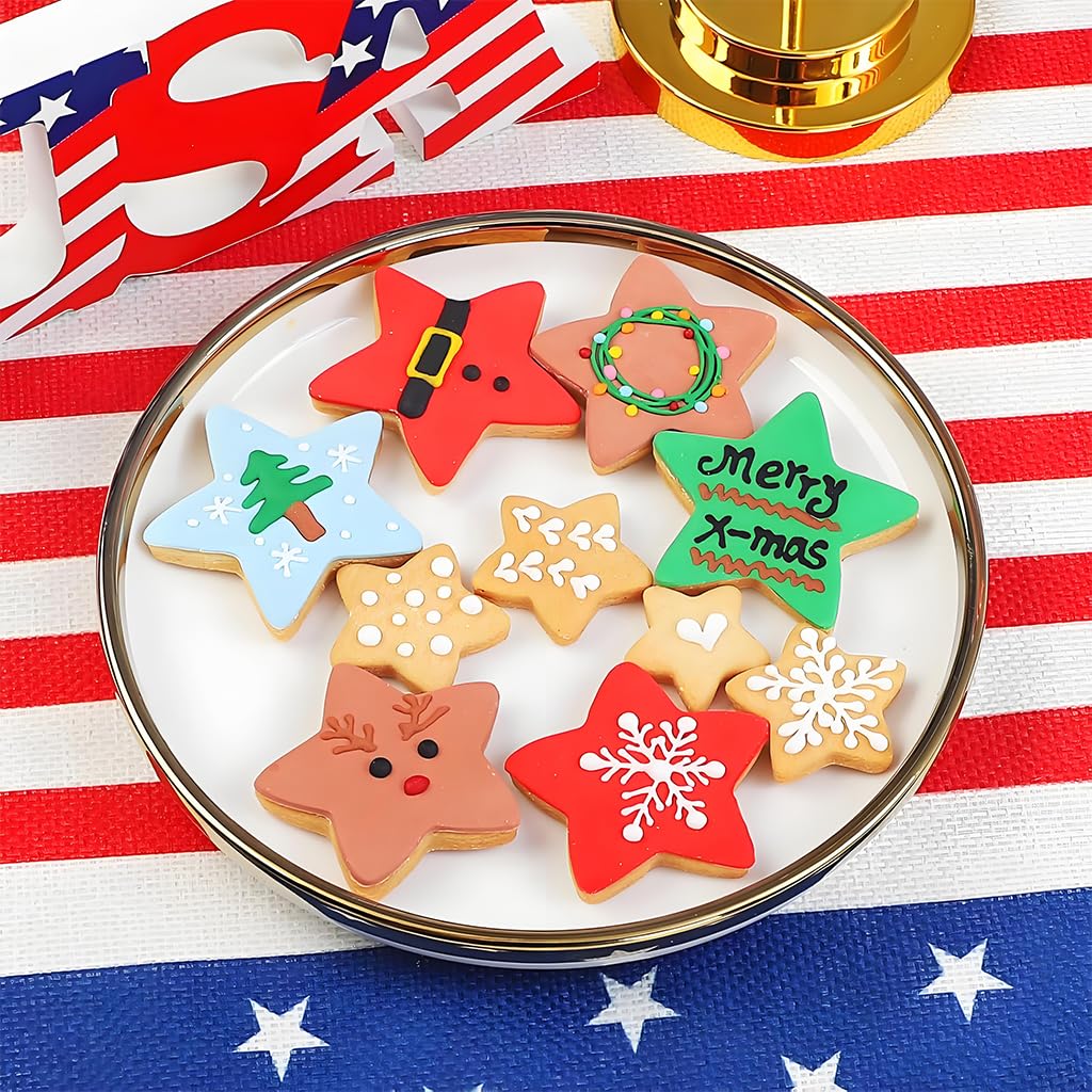 HASTHIP Christmas Baking Set for Family Fun with 9 Pieces including Star Cookie Cutters