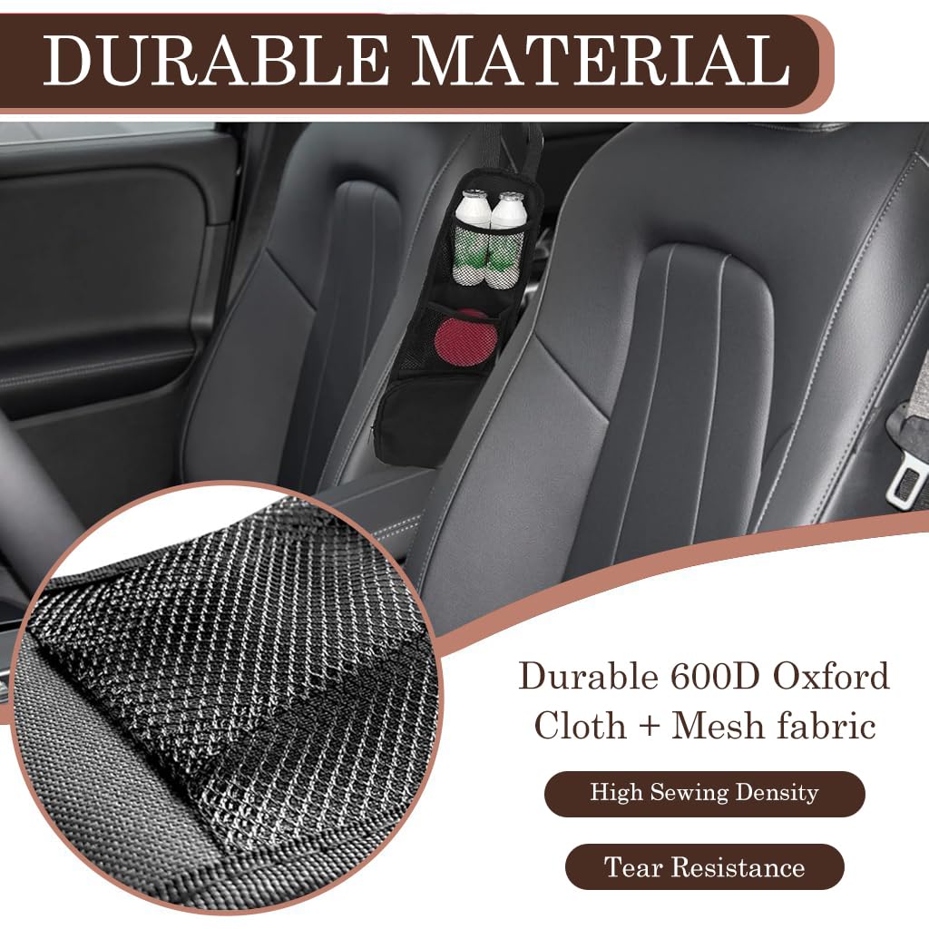 STHIRA Car Seat Side Organizer for Cars and SUVs with Multi Pocket Mesh Bag | 2PCS Set