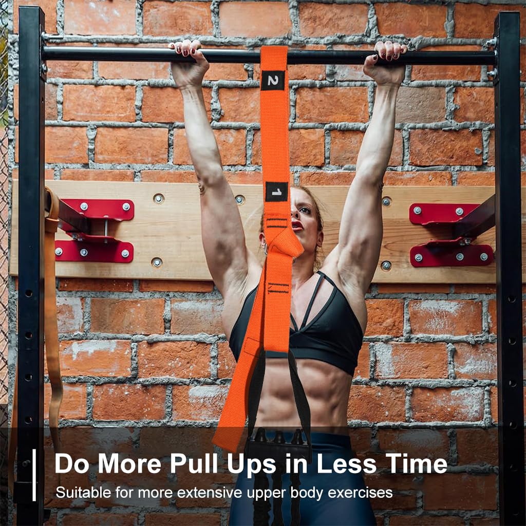 Proberos Pull Up Assist Band for Home Gym Training with Foot Loop and 440 lbs Support | Adjustable Nylon Strap