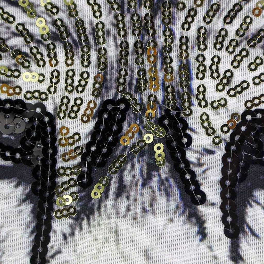 ZIBUYU Iron On Embroidered Animal Patch for Clothing featuring Wolf Design 60x59.5cm | DIY Applique for Jackets Jeans and Backpacks